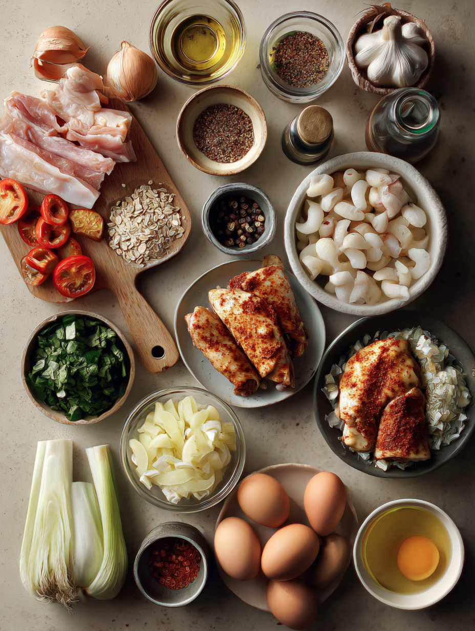 Ingredients for Juicy Oven-Roasted Paprika Chicken Thighs