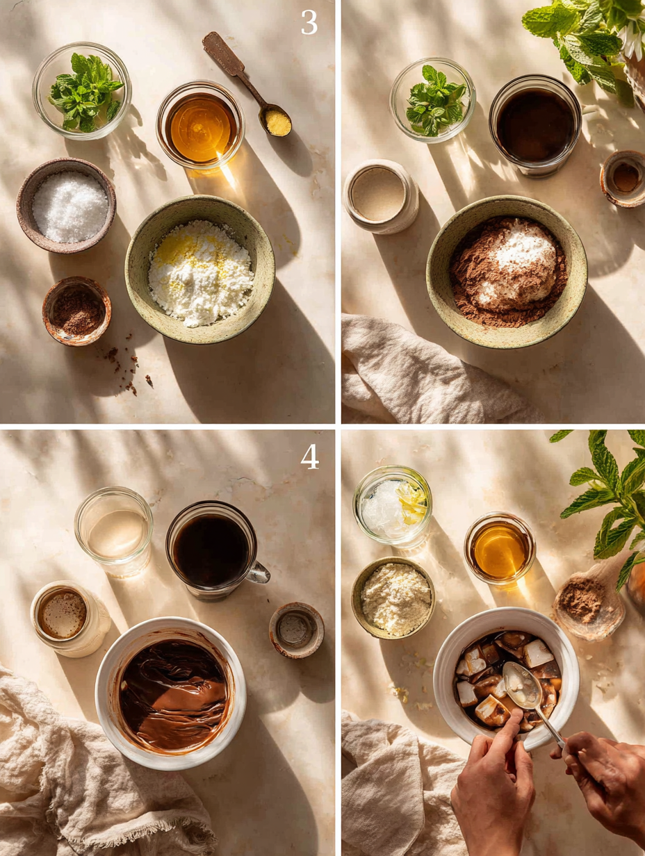 Step by step instructions for Indulge in the Refreshing Blend of Chocolate Mint Iced Coffe