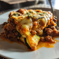 Ground Beef Zucchini Bake Recipe Low Carb Dinner
