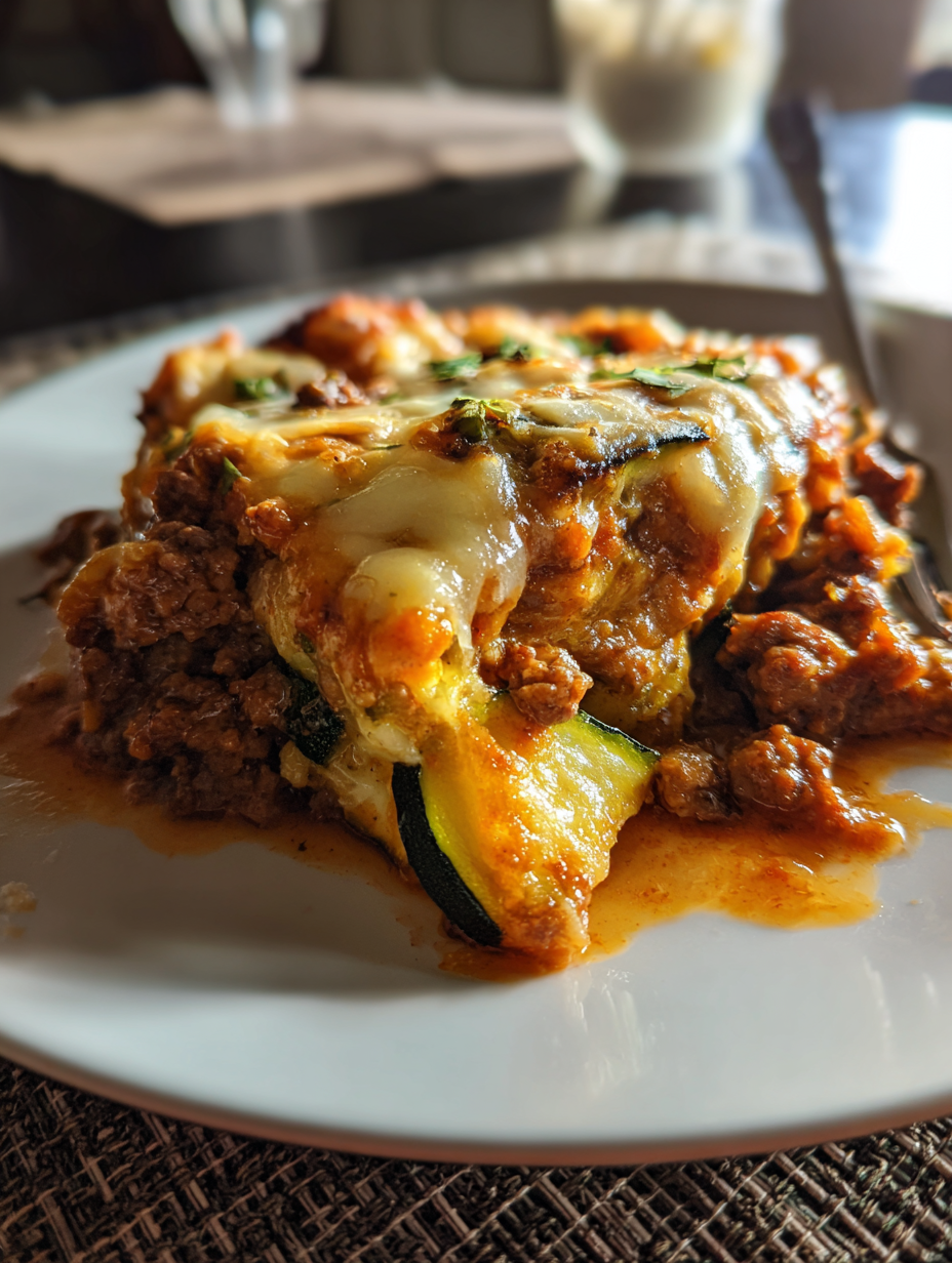 Ground Beef Zucchini Bake Recipe Low Carb Dinner