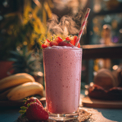 Banana Strawberry Protein Smoothie Recipe