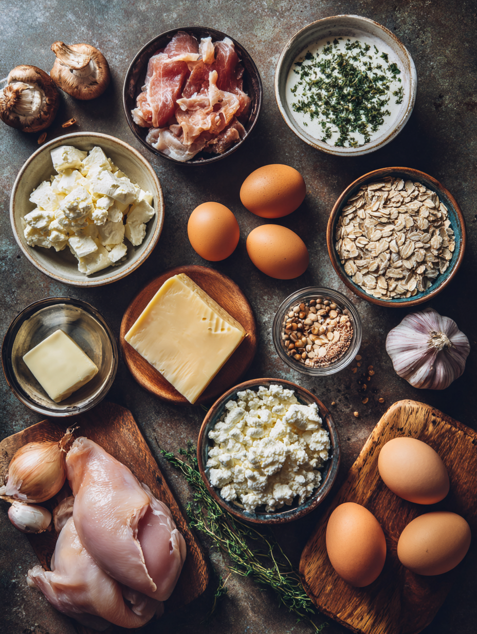 Ingredients for Cottage Cheese Egg Bites Recipe Starbucks Copycat