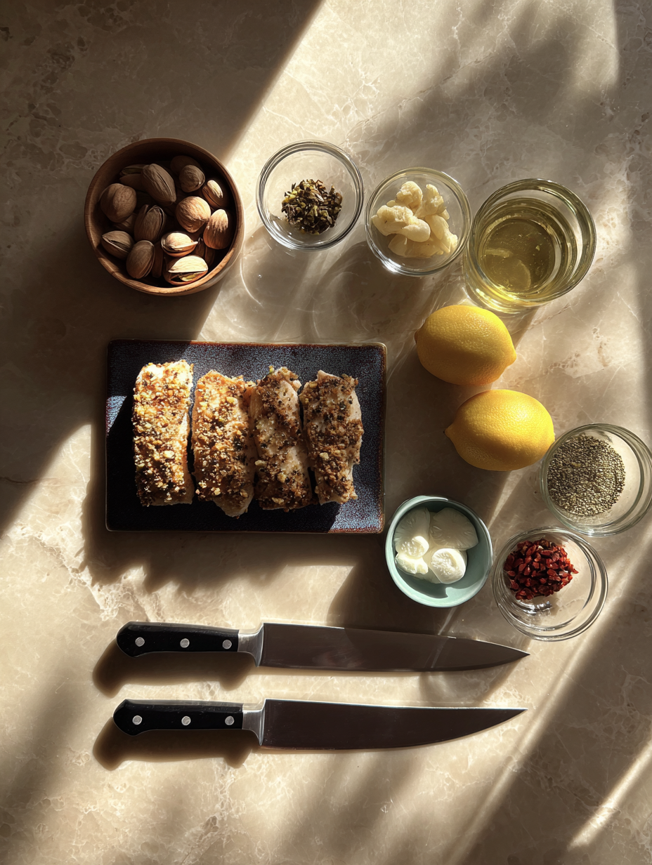 Ingredients for Pistachio Crusted Chicken Recipe Fancy Easy Dinner