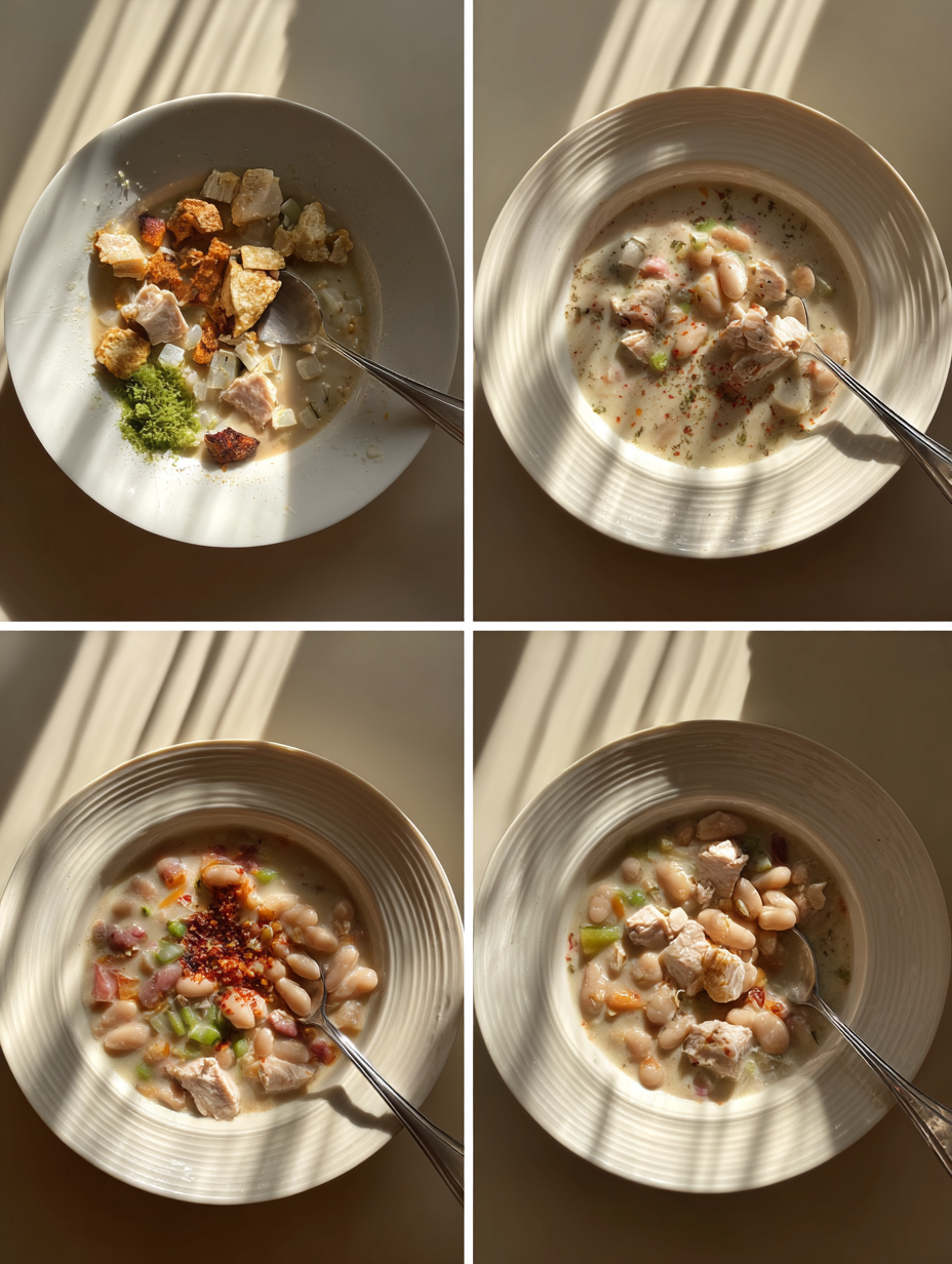 Steps for Creamy White Chicken Chili Quick Comforting Meal