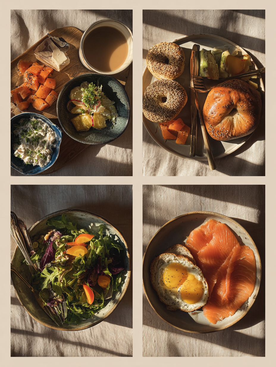 Steps for Smoked Salmon Bagel Board Recipe Brunch Platter